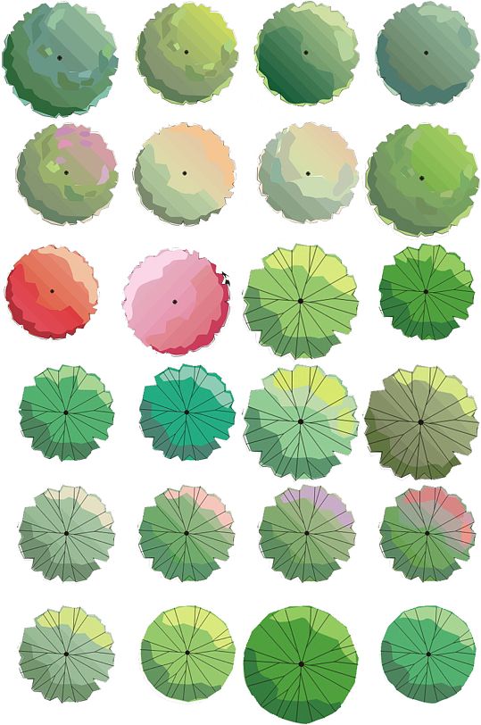 手绘植物彩平素材 (1)
