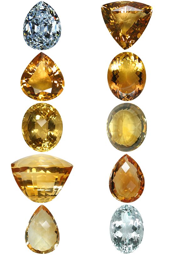 黄色免扣宝石素材