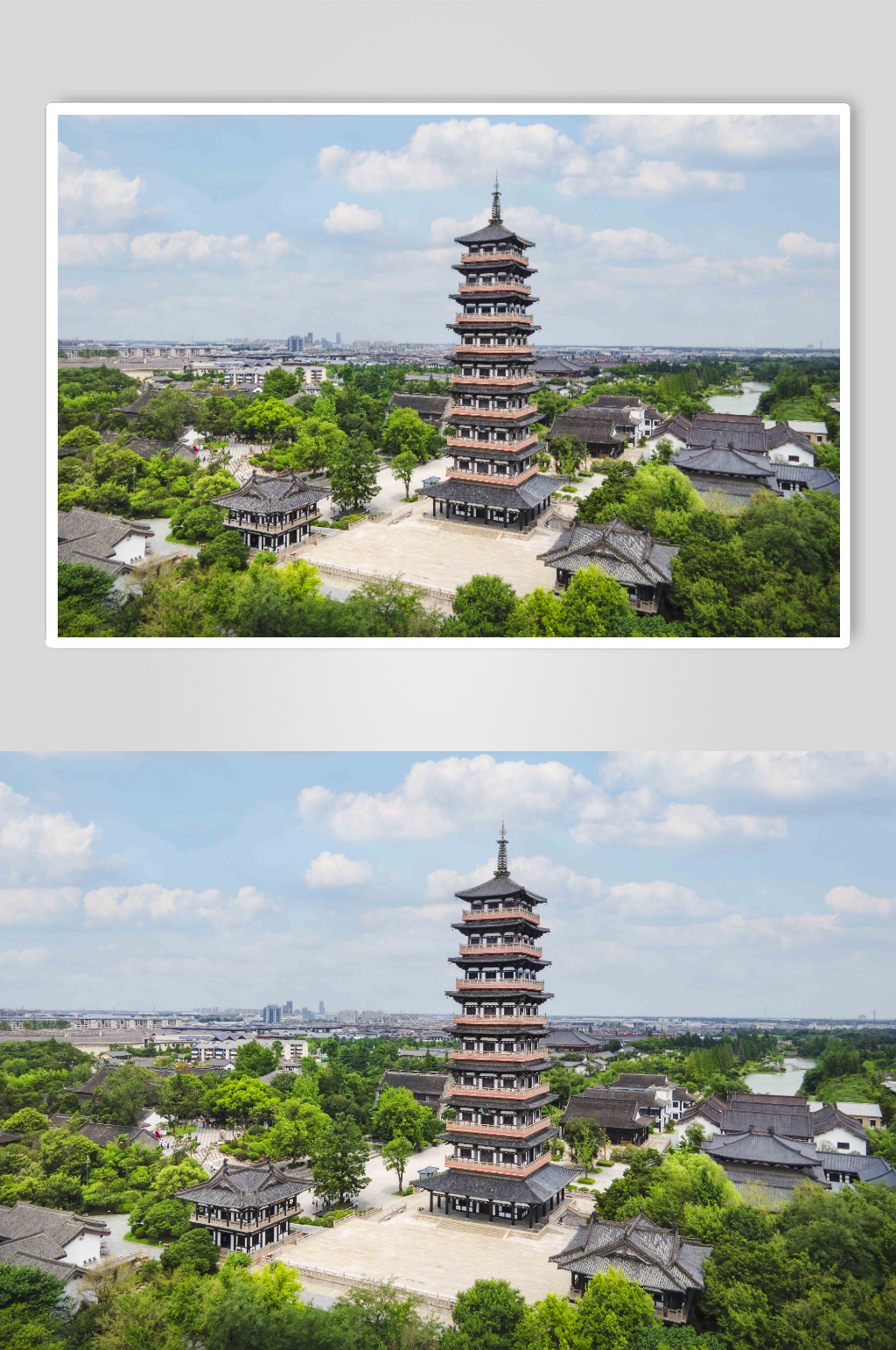 5A风景区扬州地标大明寺佛塔素材