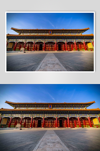 北京景山公园寿皇殿摄影图片