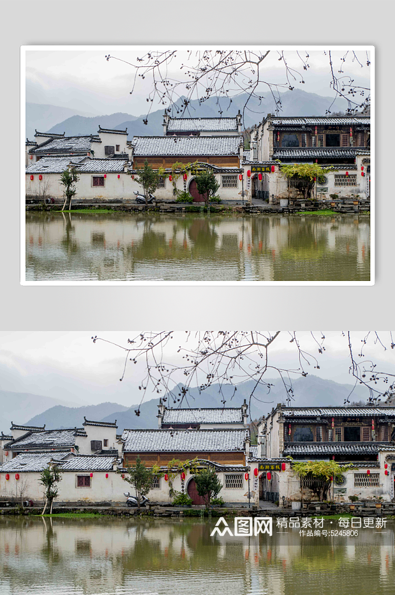 宏村南湖摄影图片素材