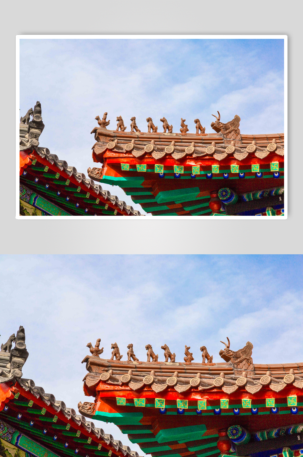 济南鲁班祠建筑飞檐摄影图片素材