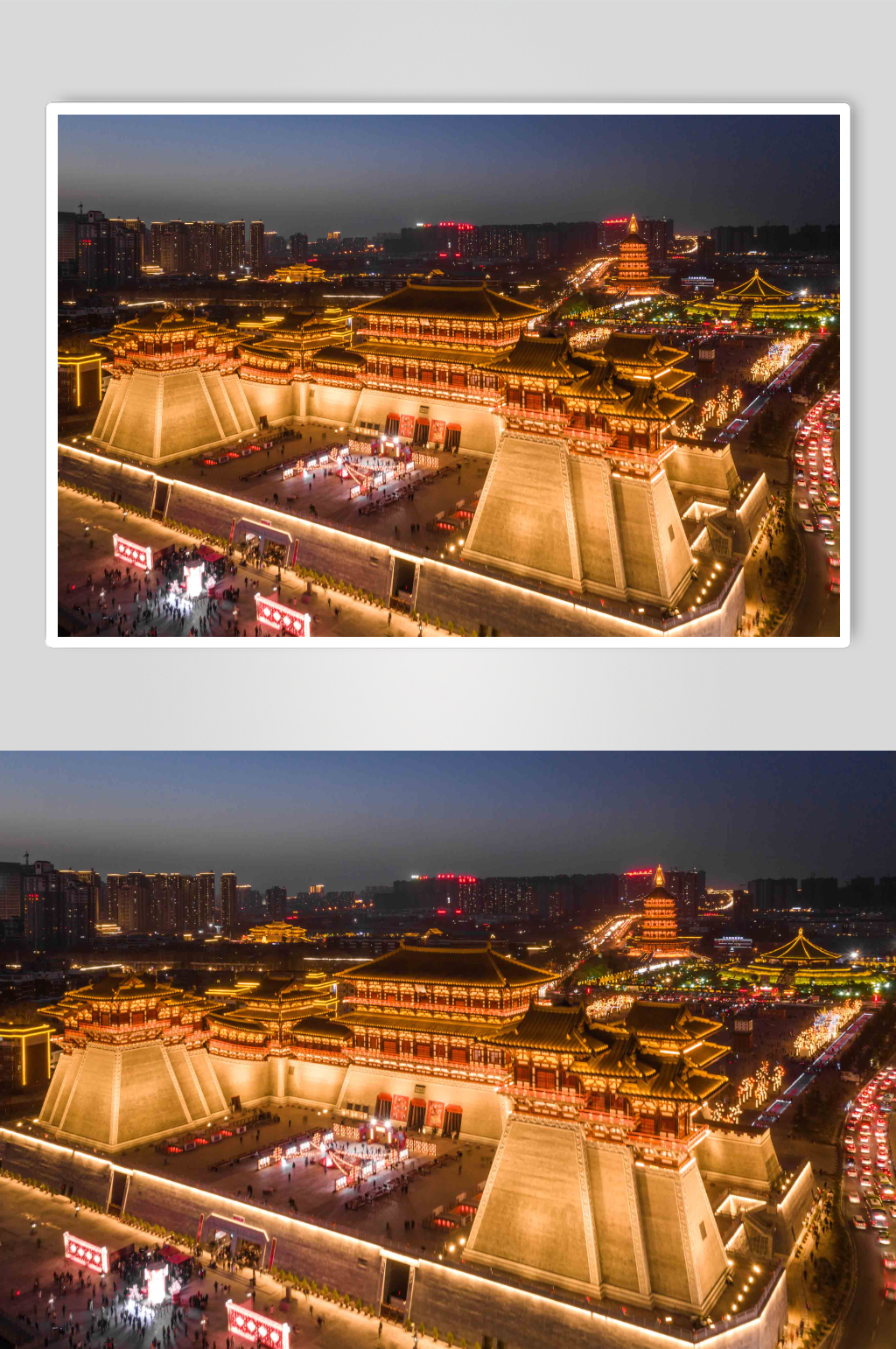 洛阳应天门景区航拍摄影图片素材
