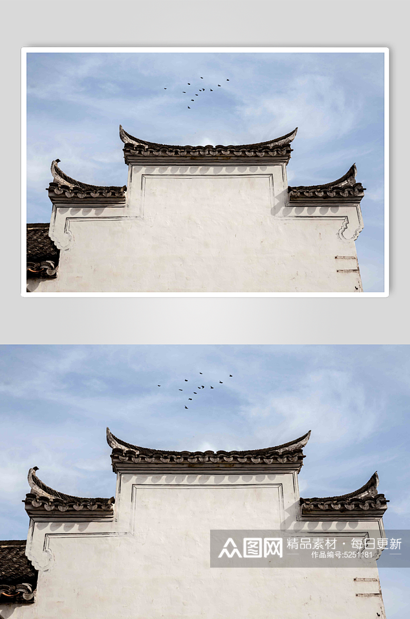 中式马头墙高清图片素材