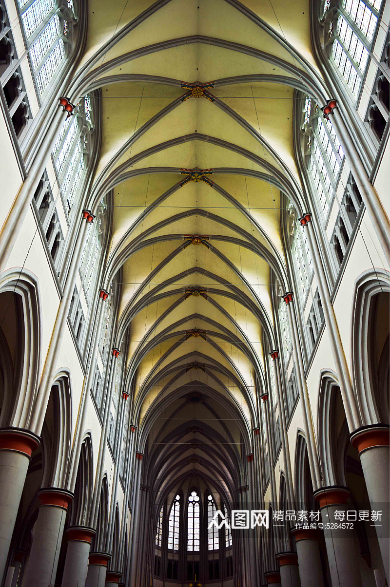 欧洲华丽教堂建筑摄影图素材
