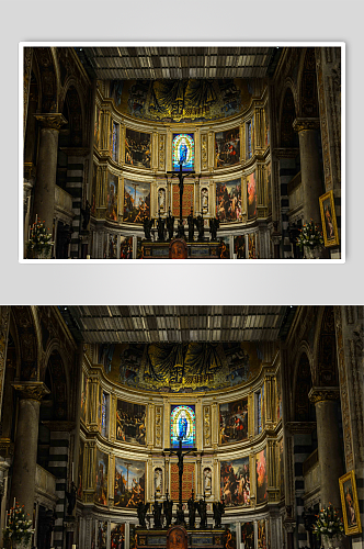 欧洲华丽教堂建筑实拍图片