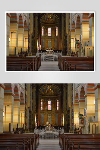 华丽欧洲教堂建筑摄影图片