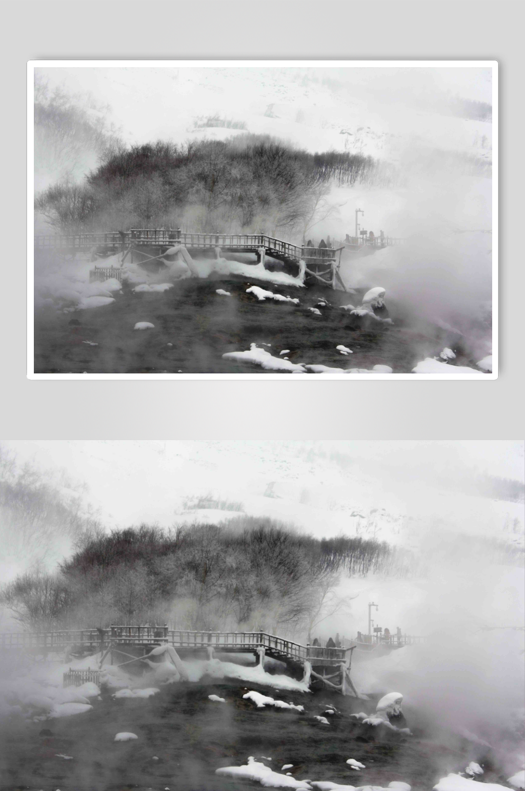 长白山的温泉水流摄影图片素材