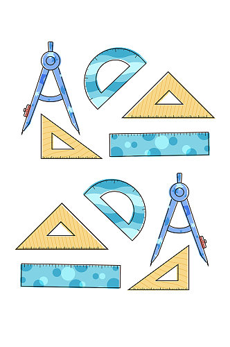 卡通数学课堂工具元素