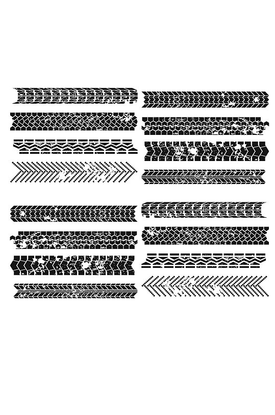 轮胎车辆压痕设计元素