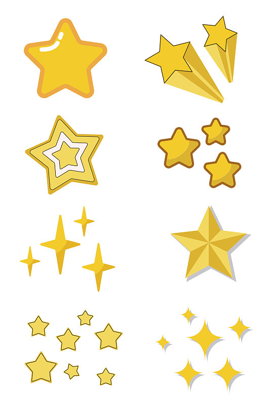 手绘发光的星星图