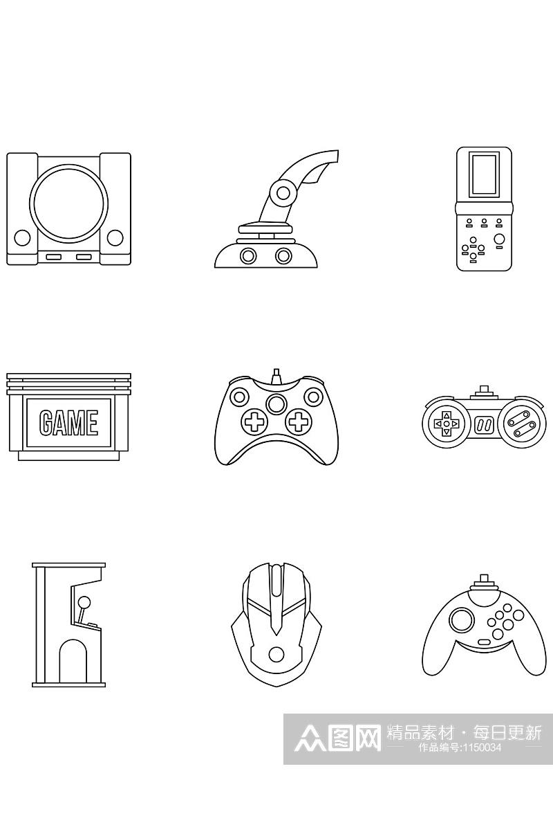 计算机游戏图标集概述9个计算机游戏素材