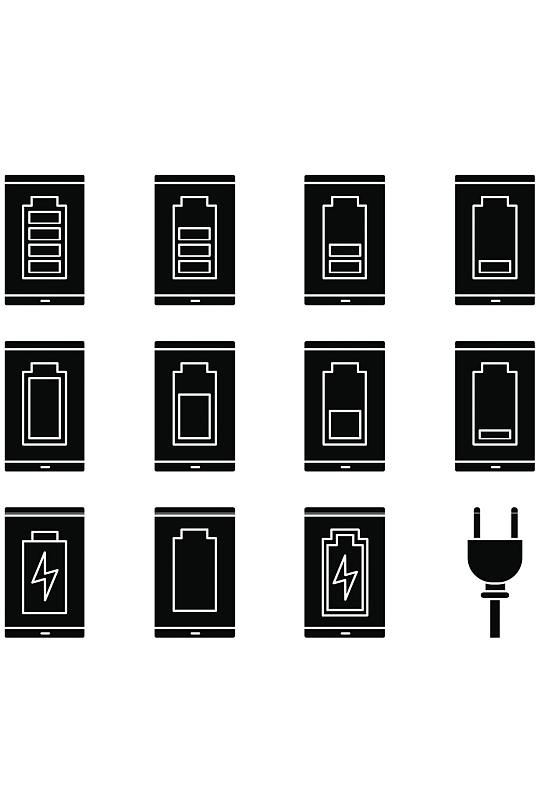 智能手机电池充电标志符号图标设置