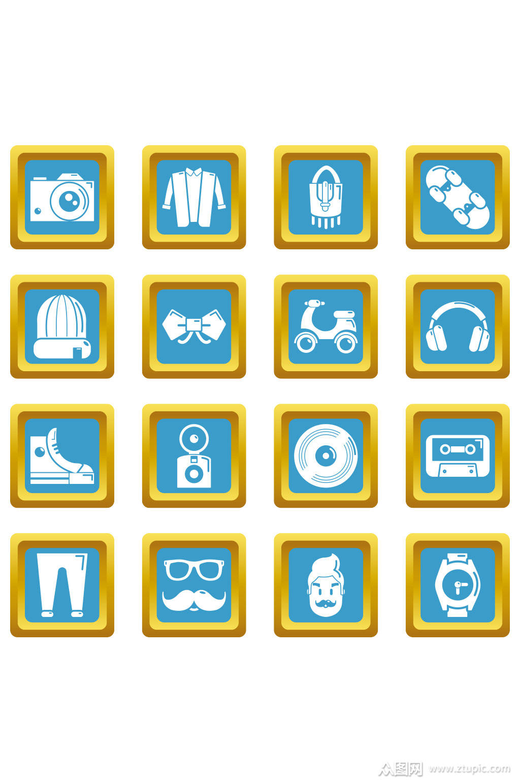 行家标志象设置了在白色背景隔绝