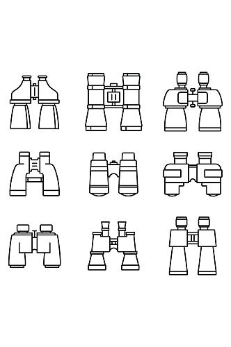 旅行双筒望远镜图标设置概述套旅行