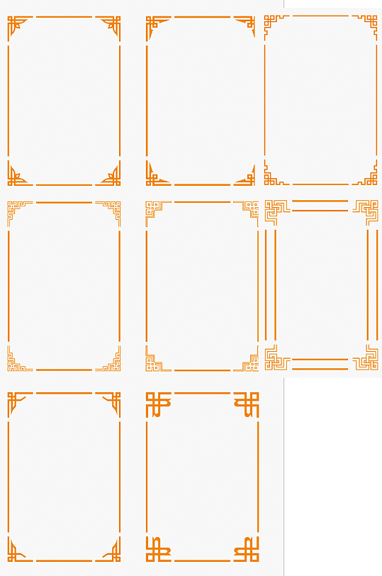 角花边框中式边框素材