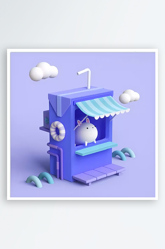 小兔蜗居游乐家园-众图网