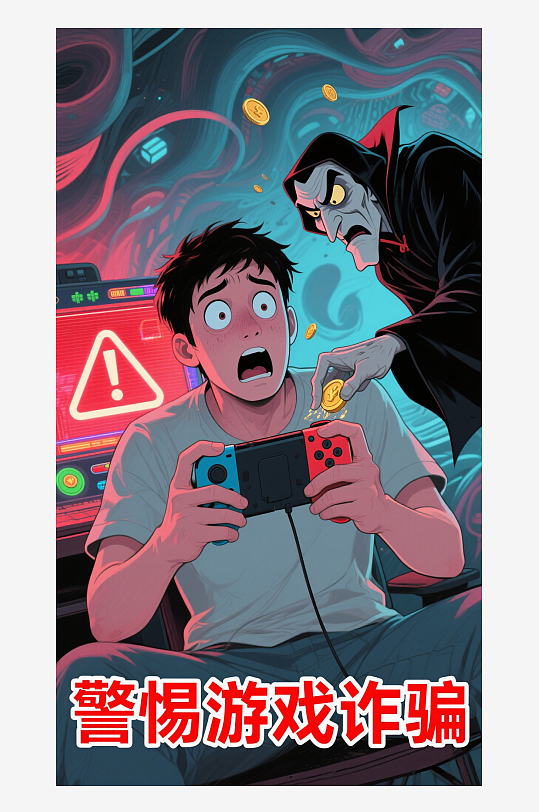 AI数字艺术卡通人物插图-众图网