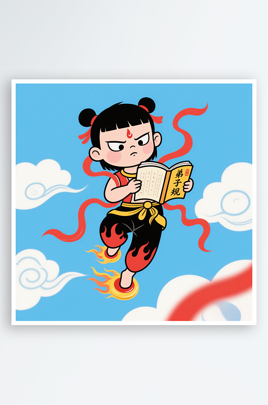 AI数字艺术卡通人物插图-众图网