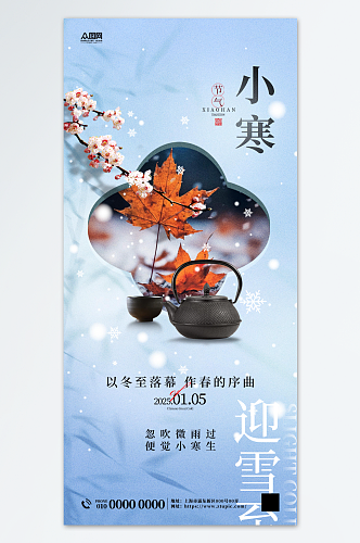 冬季小寒二十四节气海报