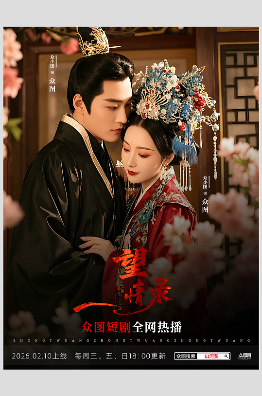 简约网络视频短剧小红书封面海报-众图网