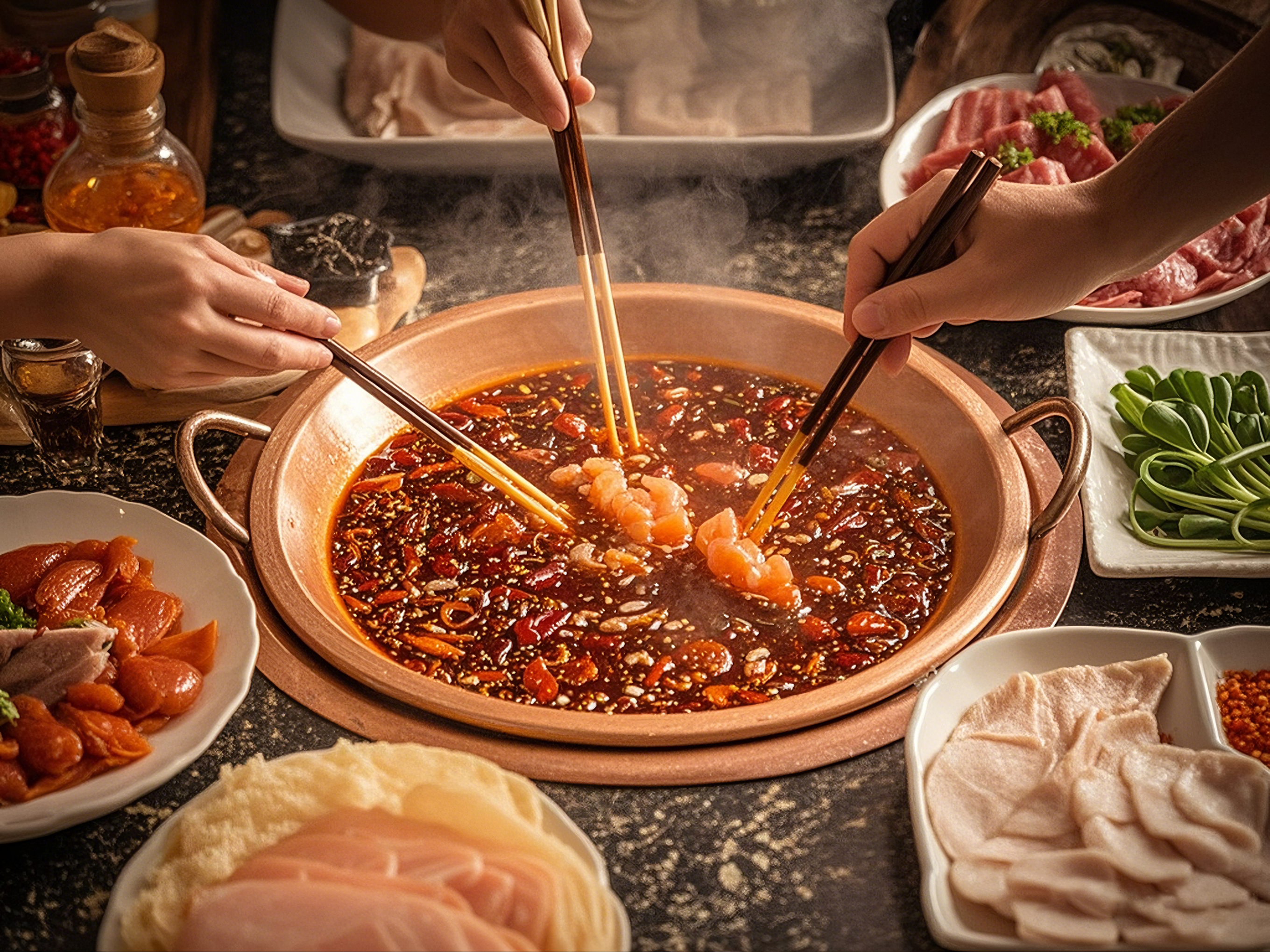火锅串串特色美食小吃图AI生成素材