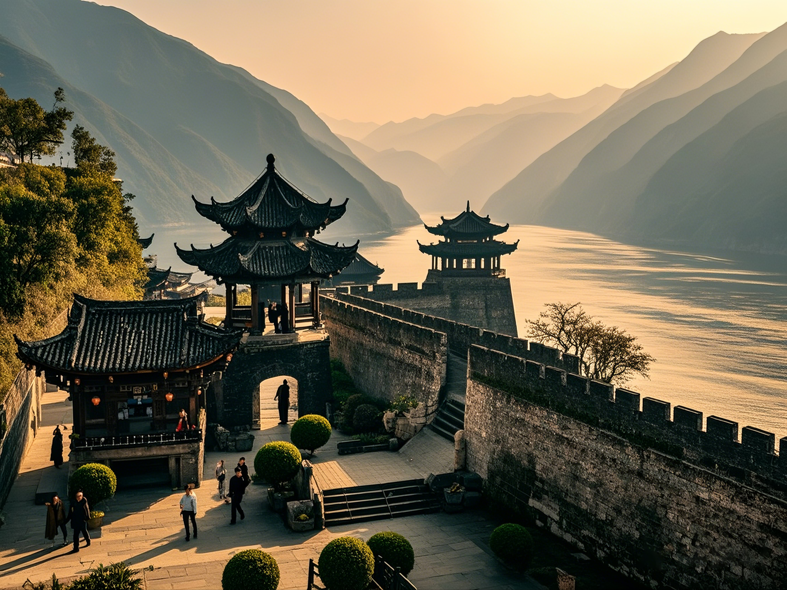 重庆白帝城唯美摄影图素材