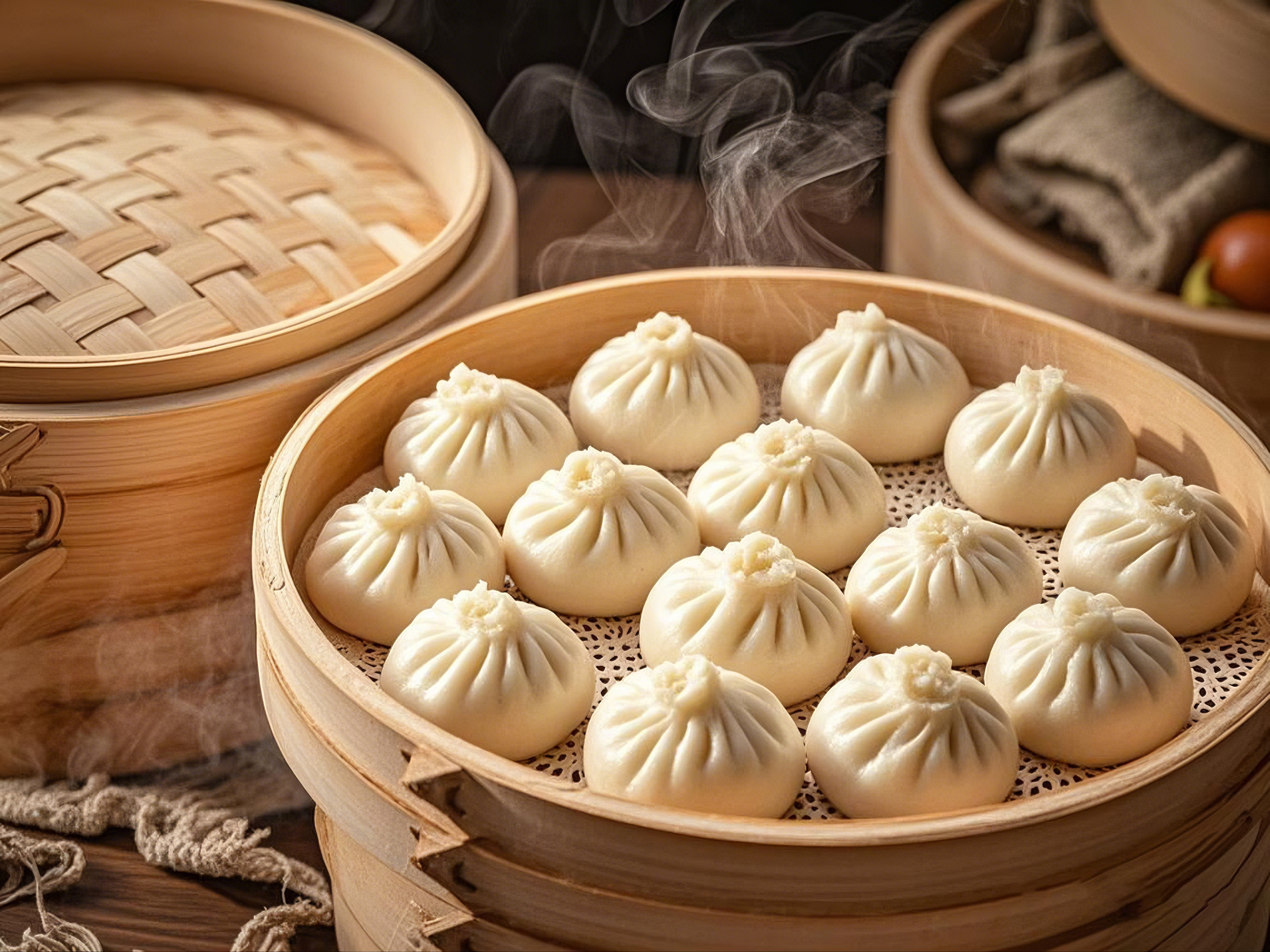 天津狗不理包子高清美食摄影素材