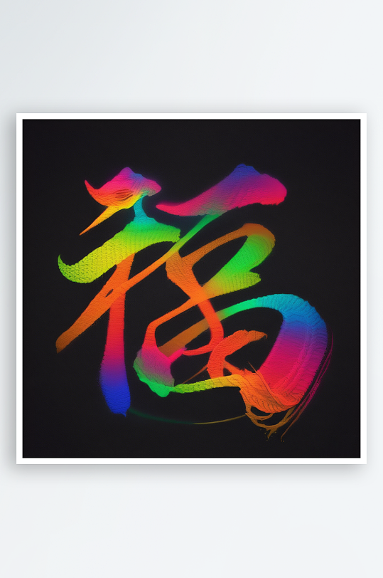 创意蛇年3D立体蛇福字渲染效果