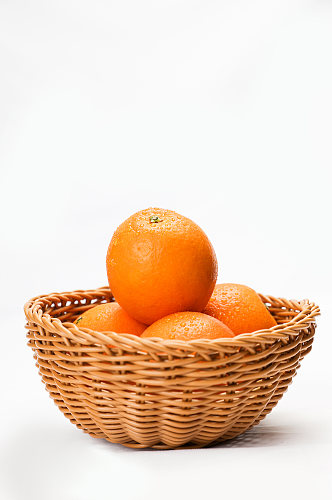 果篮橙子桔子切面水果物品摄影图片