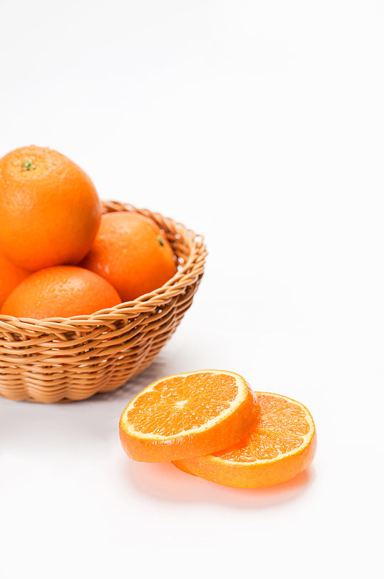 橙子橘子切面水果物品摄影图片