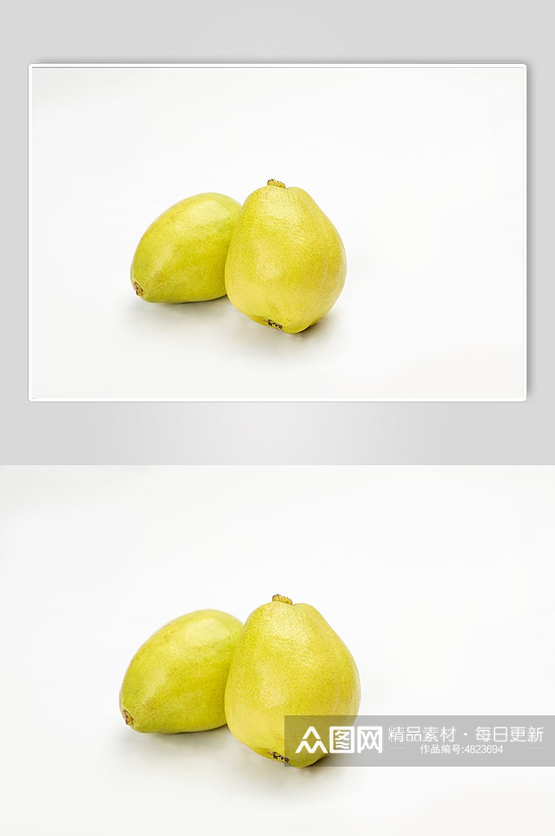 雪梨香梨梨子水果物品摄影图片素材