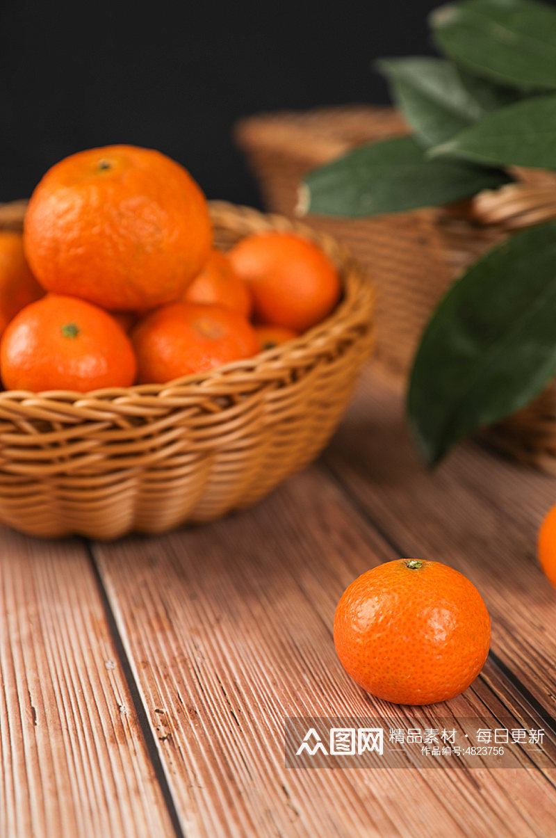 沙糖桔橘子果篮水果物品摄影图片素材