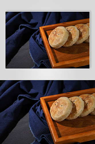 中式糕点老婆饼豆沙饼食品物品摄影图片