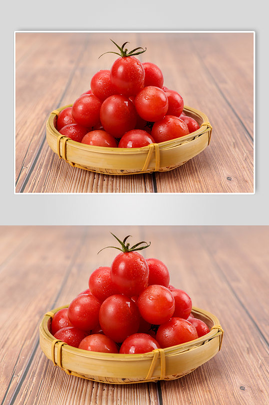 果篮圣女果小番茄水果物品摄影图片