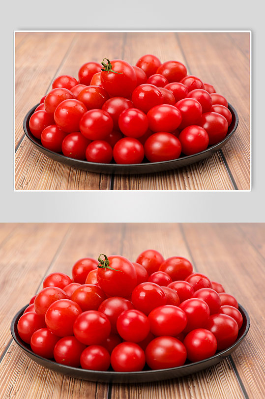盘装圣女果小番茄水果物品摄影图片