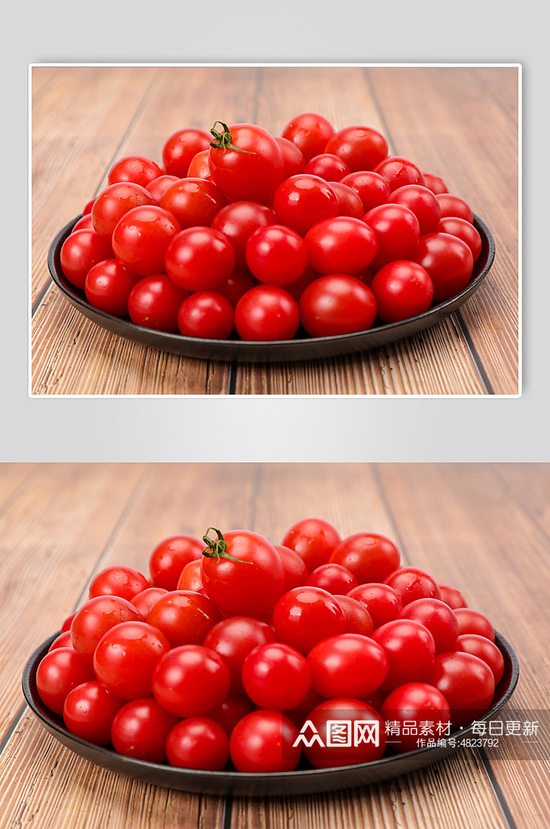盘装圣女果小番茄水果物品摄影图片素材
