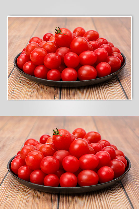 盘装圣女果小番茄水果物品摄影图片