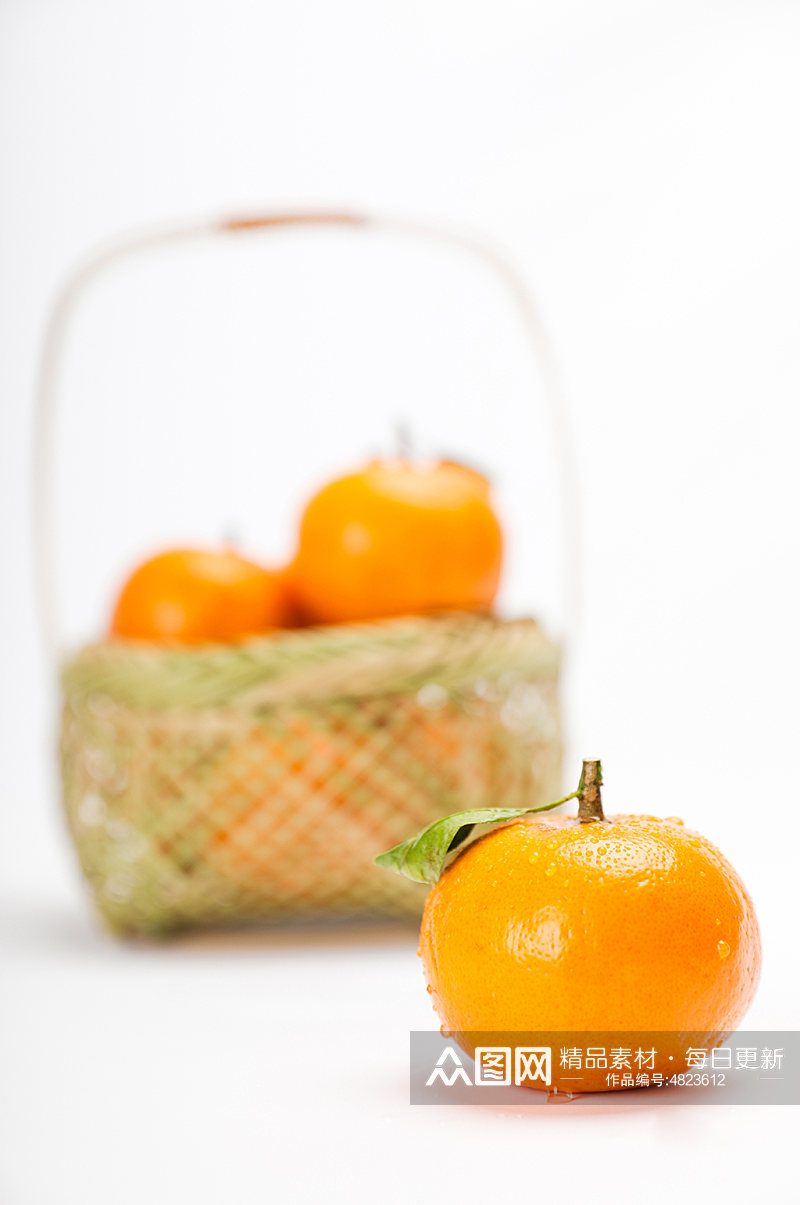 橙子橘子果篮水果物品摄影图片素材