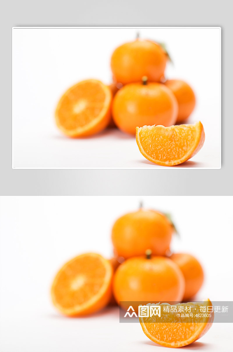橙子橘子柑子切面水果物品摄影图片素材