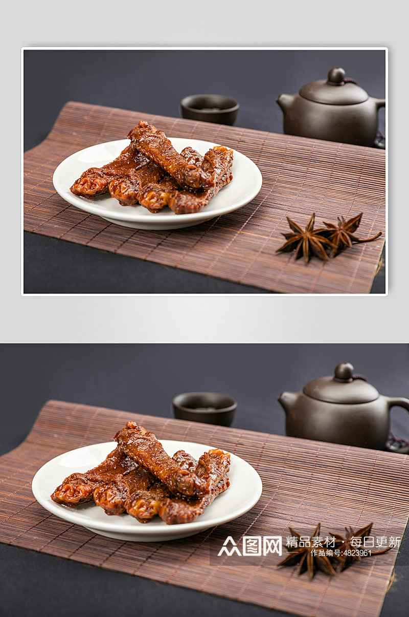 麻辣鸭翅鸭货卤味美食食品物品摄影图片素材