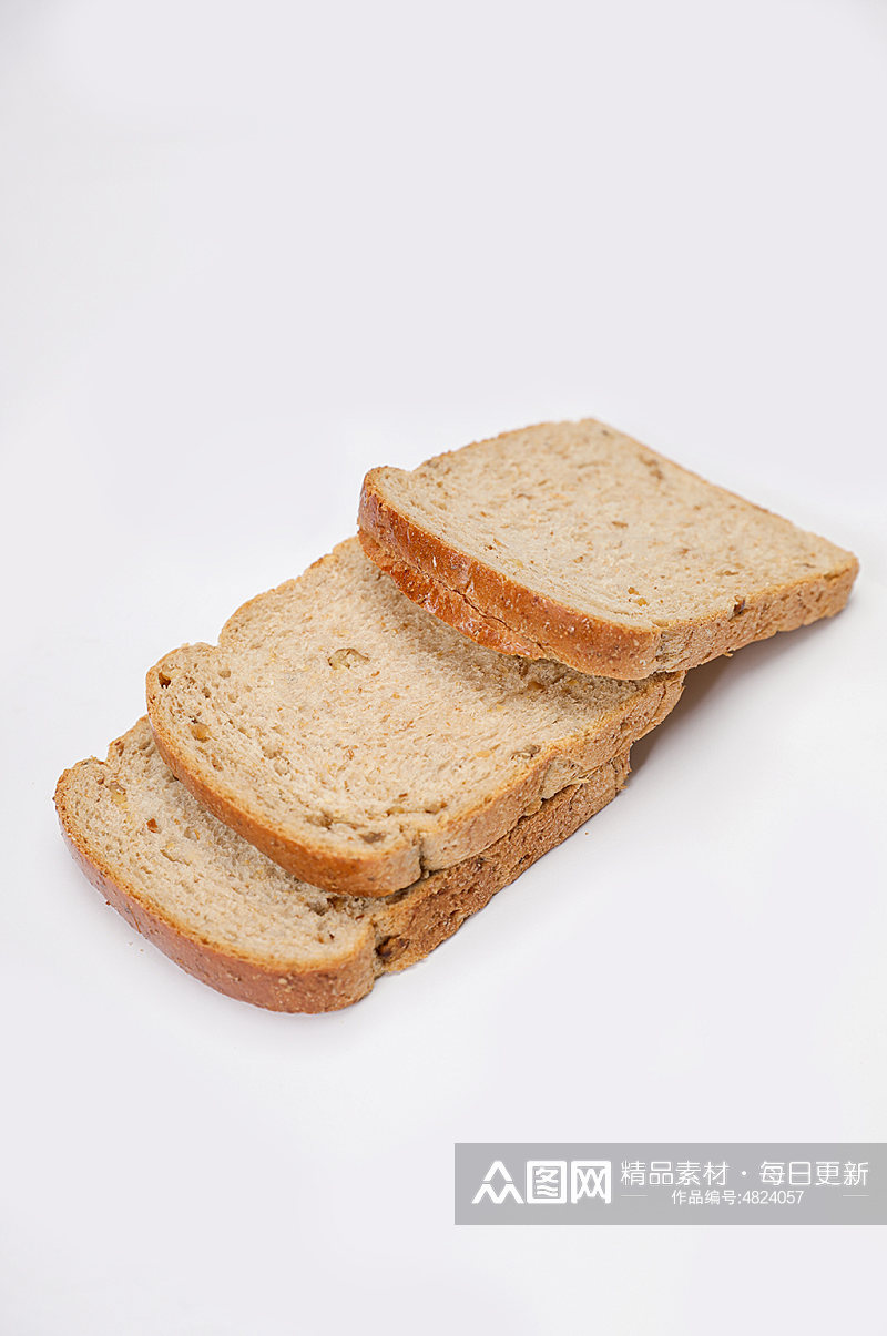 早餐切片吐司全麦面包食品物品摄影图片素材