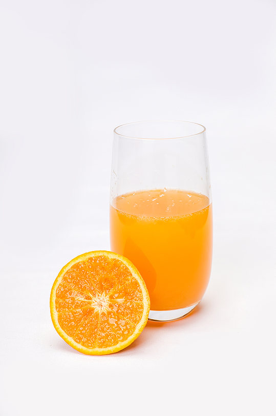 果汁橙汁橙子橘子切片水果物品摄影图片