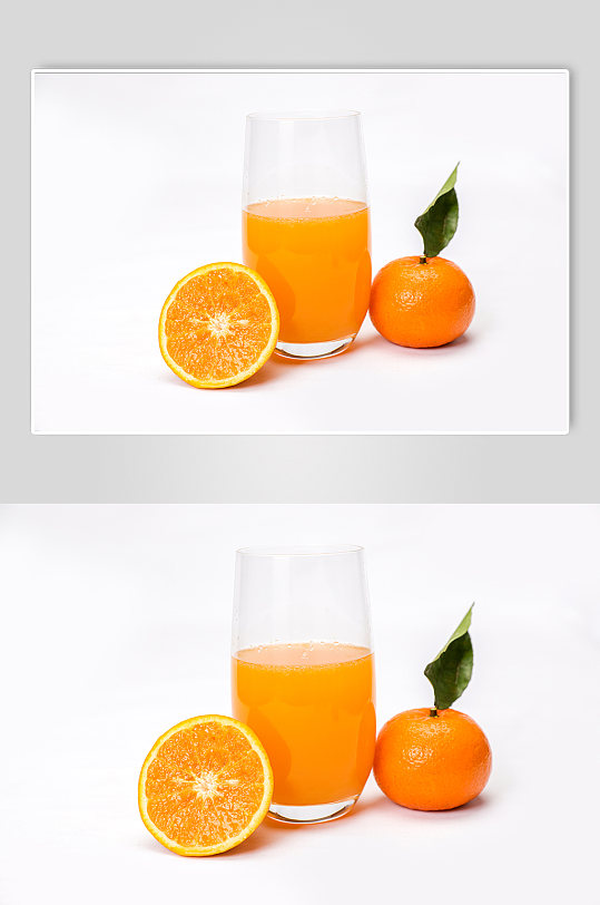 果汁橙汁橙子橘子切片水果物品摄影图片