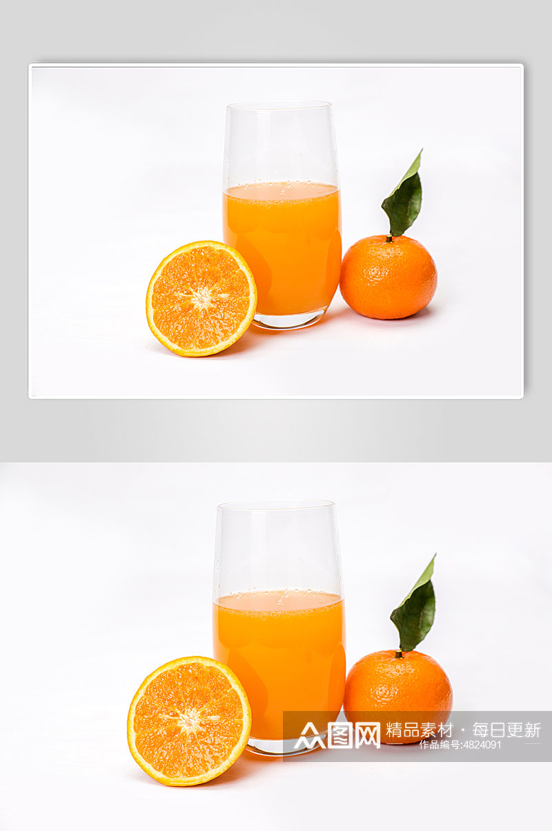 果汁橙汁橙子橘子切片水果物品摄影图片素材