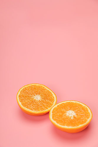 新鲜橙子橘子切片水果物品摄影图片