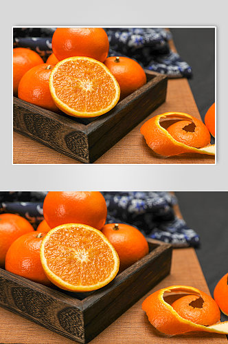 削皮橙子切片水果物品摄影图片