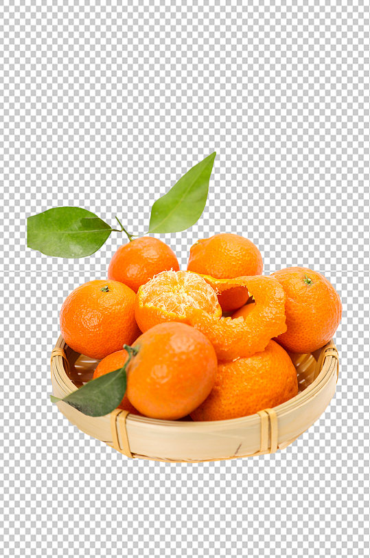 橙子沙糖桔果篮水果食品物品PNG摄影图片