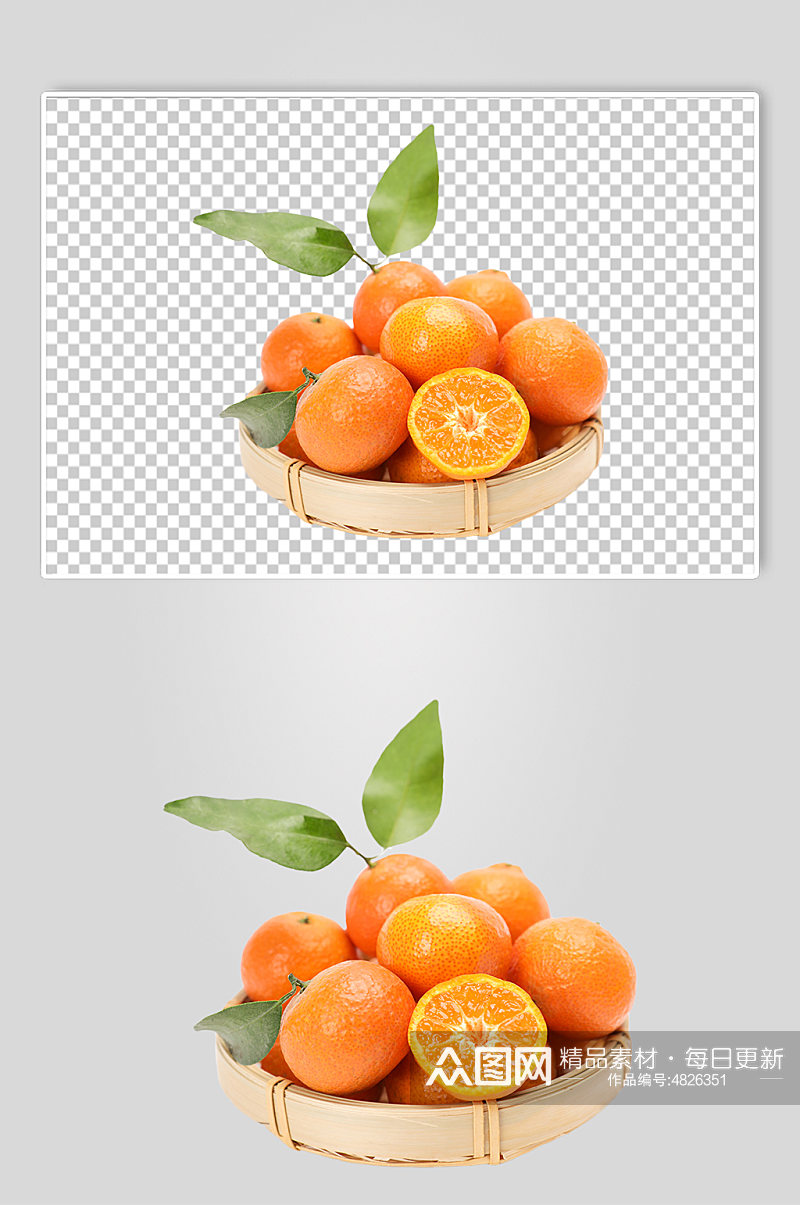 果篮切面沙糖桔水果食品物品PNG摄影图片素材