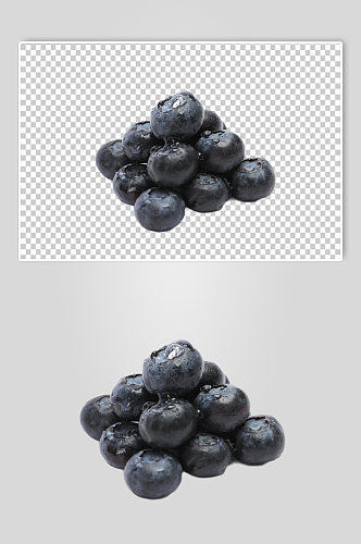 蓝莓堆水果食品物品PNG摄影图片